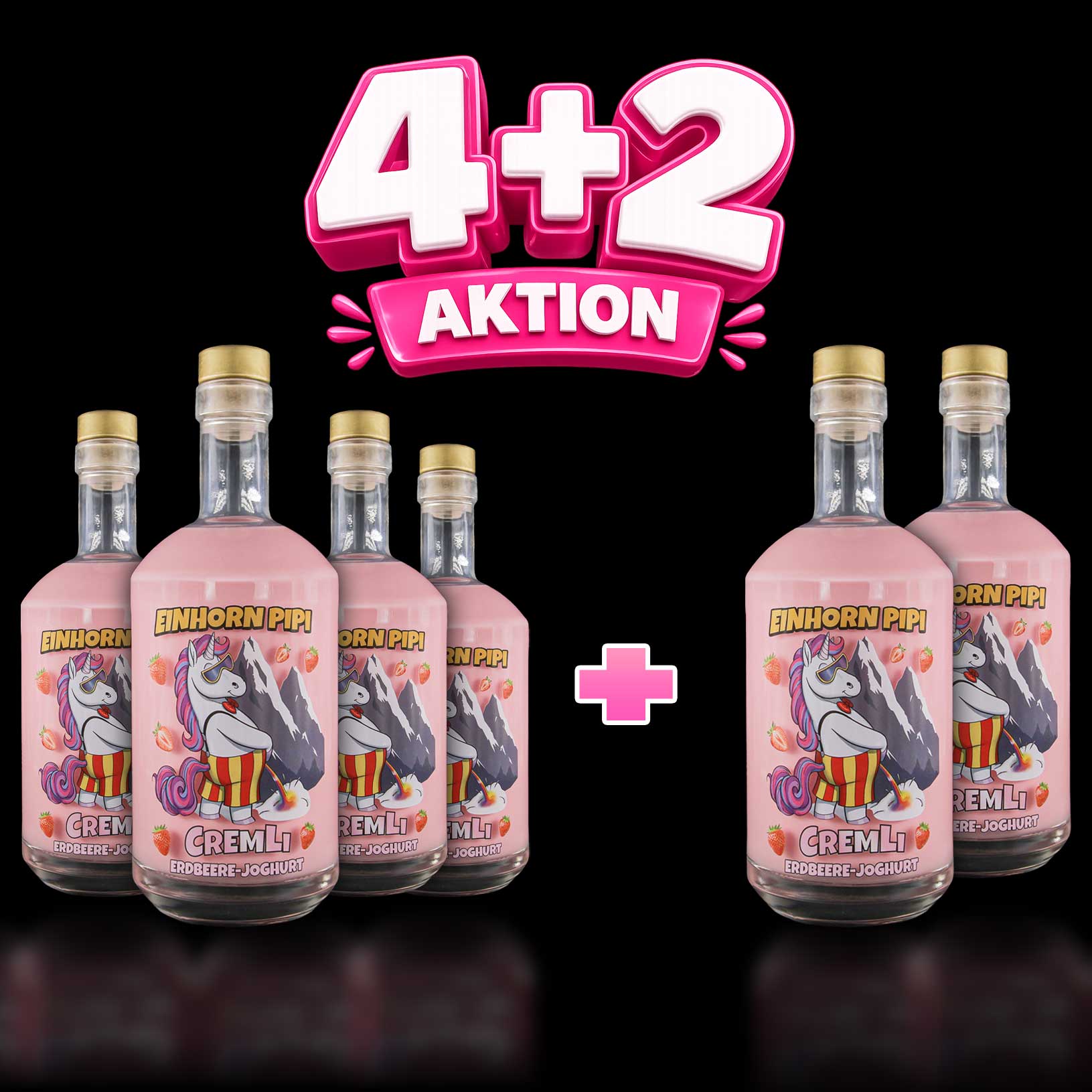 4+2 Aktion EinhornPipi CrémLi Erdbeere-Joghurt