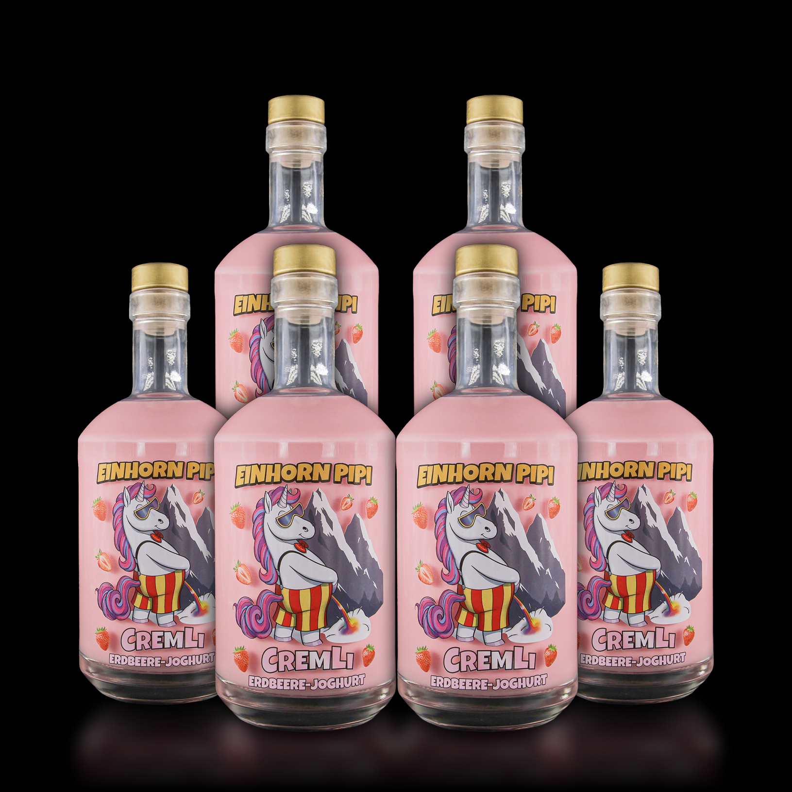 6x EinhornPipi CrémLi Erdbeere-Joghurt